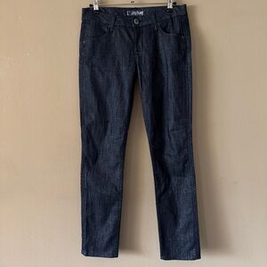 Hudson Dark Wash Denim Jeans Glitter Sparkled Straight Fit Size 27